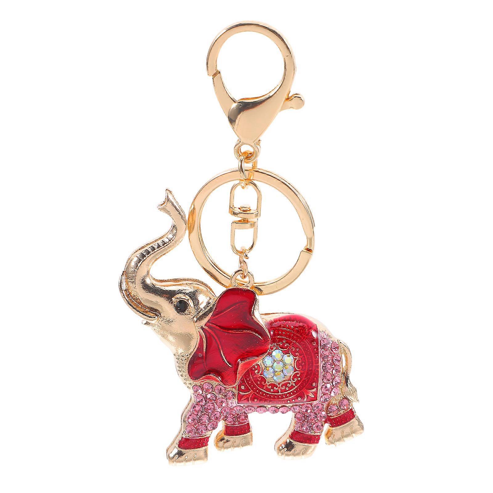 Durable Craftsmanship Elephant Keychain Handbag Accessories 1Set