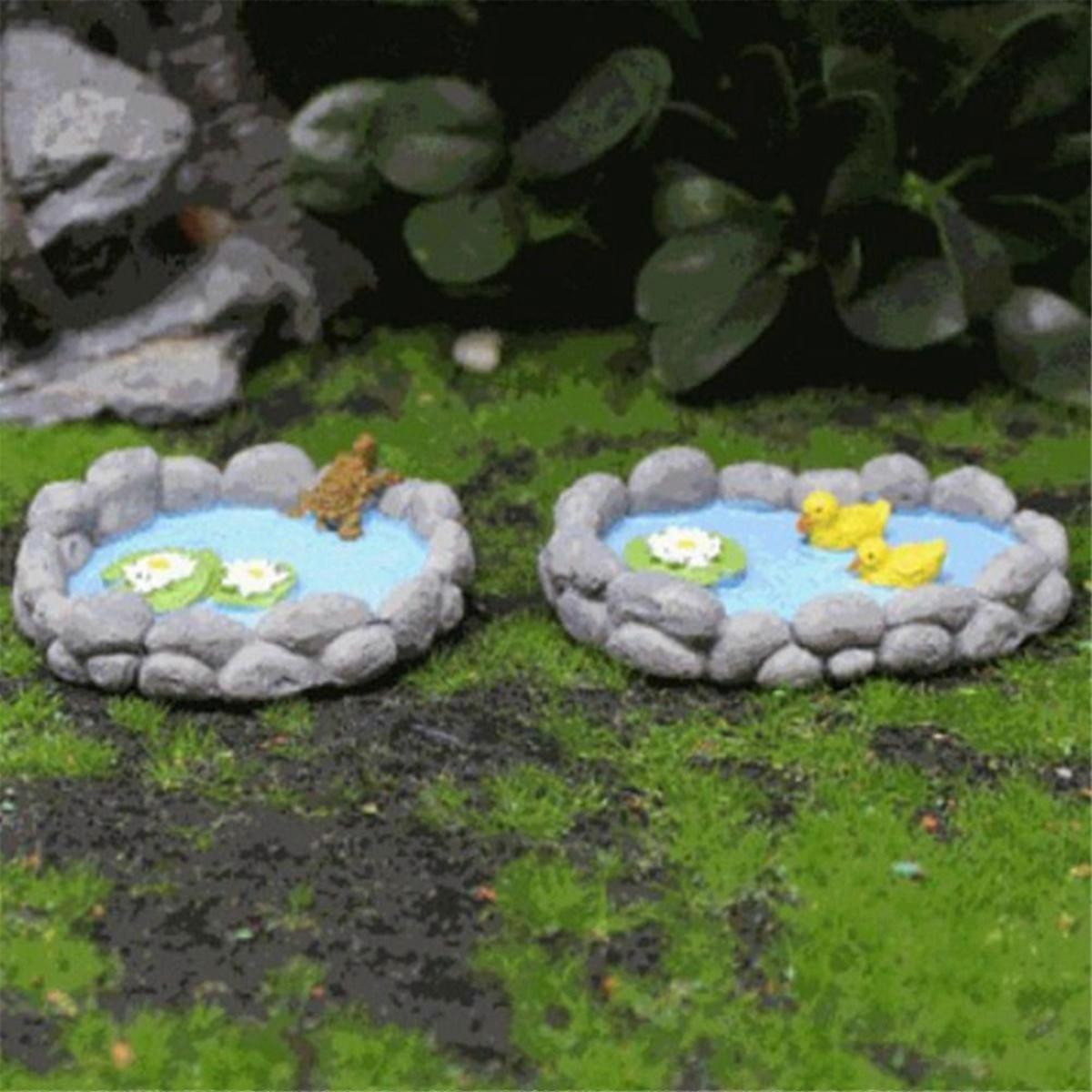 Simulated Pool Decoration Micro-Landscape Cute Animal Pool Decoration