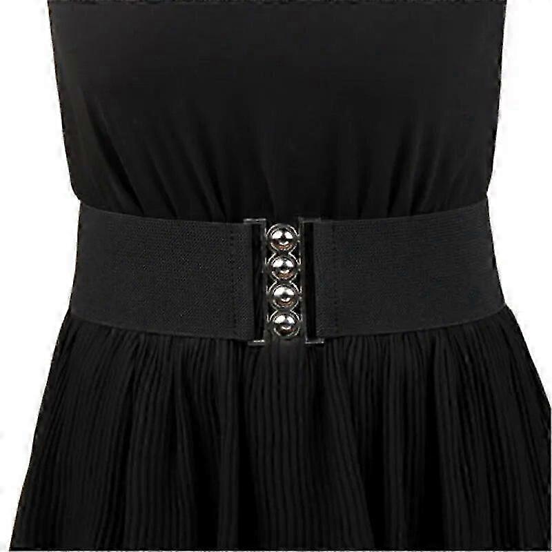 Cinto Elástico Feminino de 3" - Cintura Elástica com Fivela de Fivela, Cintura Moda Retrô
