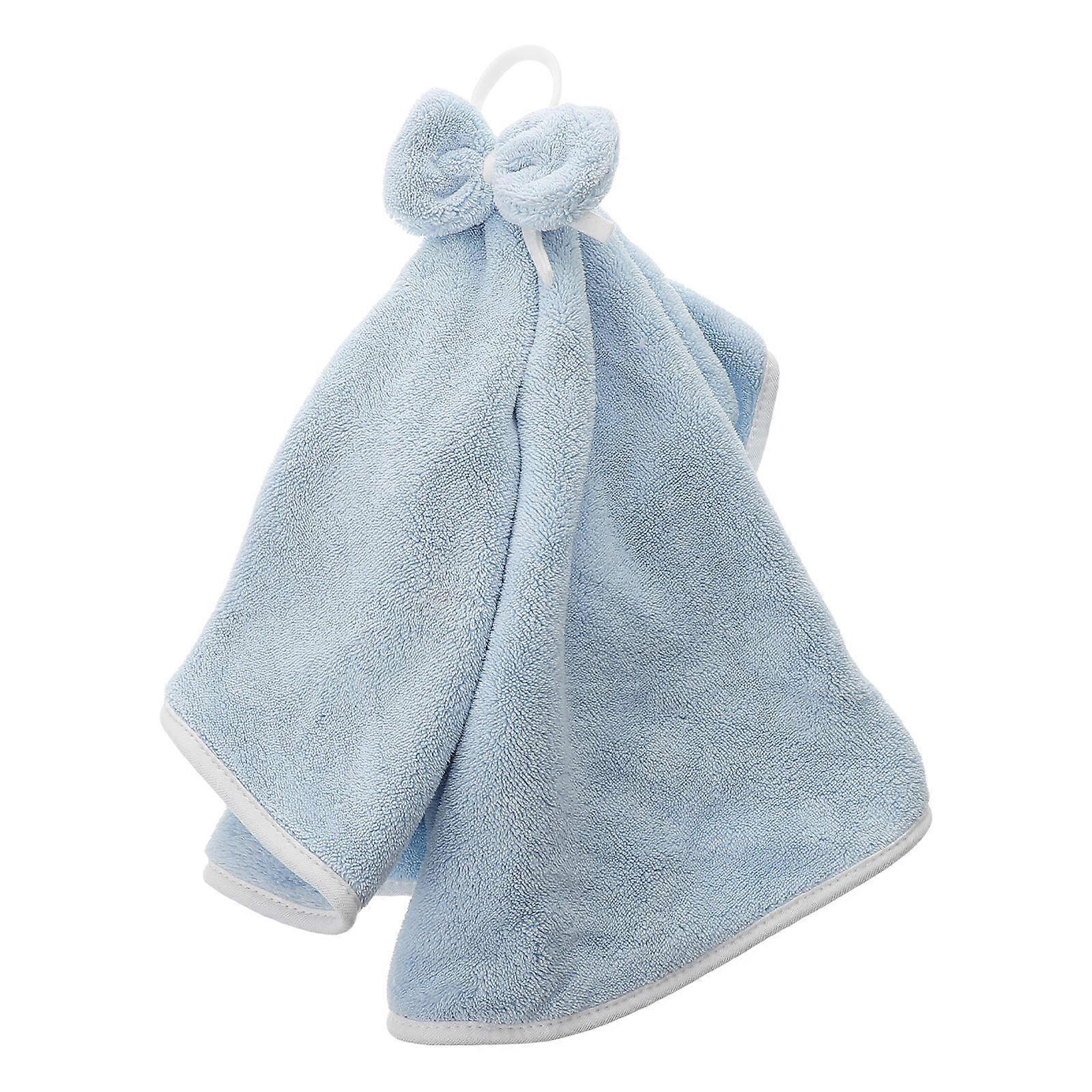 Soft Absorbent Hand Towels For Kitchen Use Cute Bowknot Design Coral Fleece Towel Quick Drying Multi Purpose 1Set