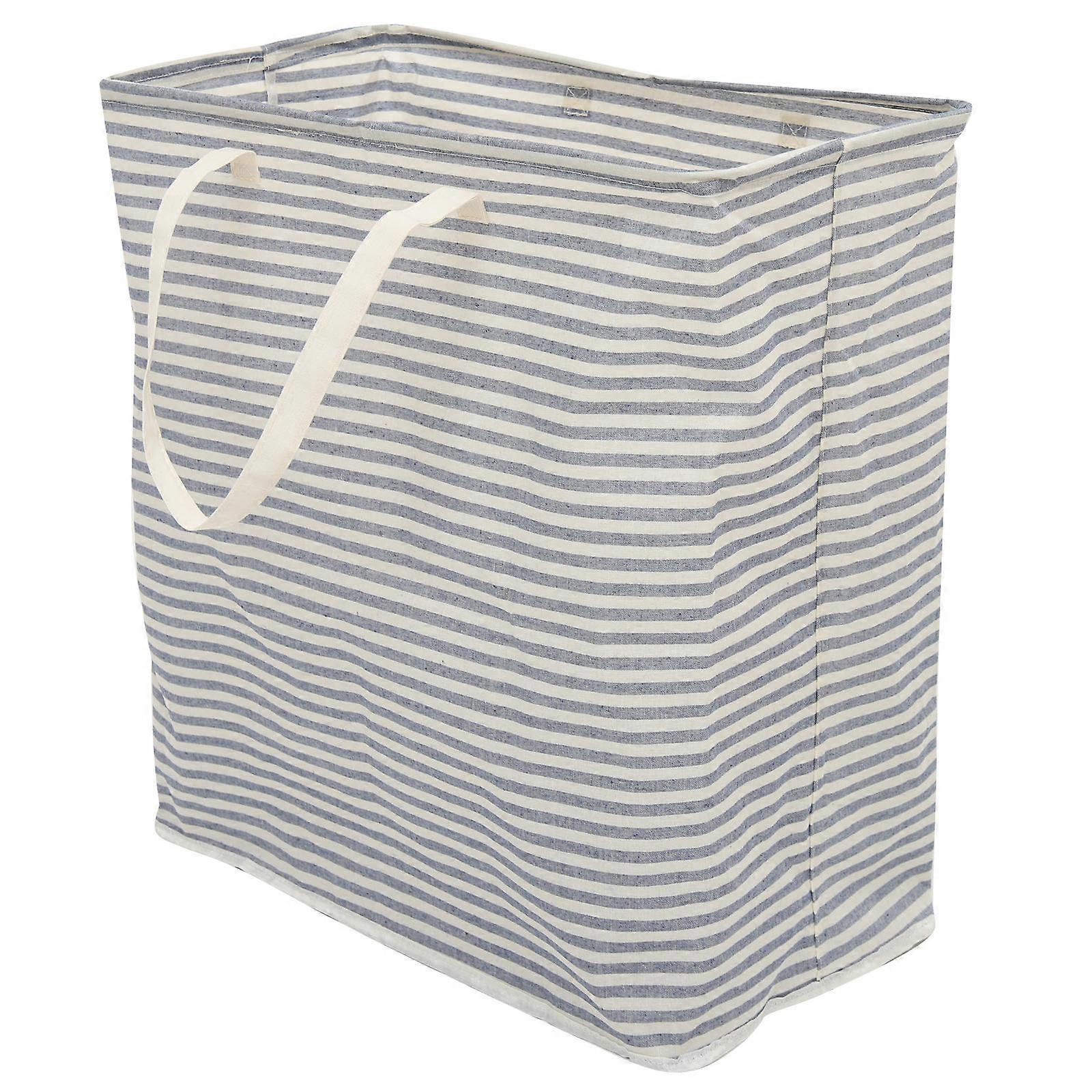 Foldable Basket Storage Container Rectangular Linen Clothes Storage For Home Use 61x56cm Simple Design 1Set