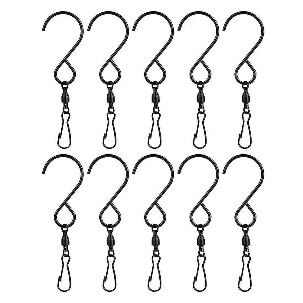 Stainless Steel Rotating Display Hooks 10pcs Multifunctional Hanger Clips for Wind Chimes, Outdoor Camping Lights, and Hanging Needs