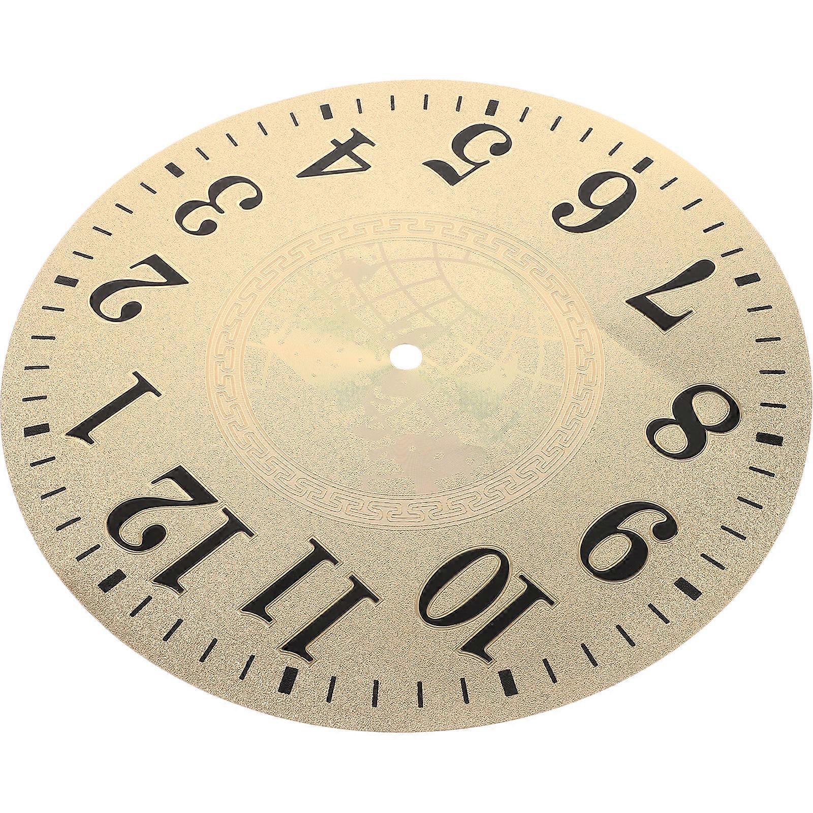Clock Dial Replacement Clock Parts Gold 10 Inches Round Time Display 1Set