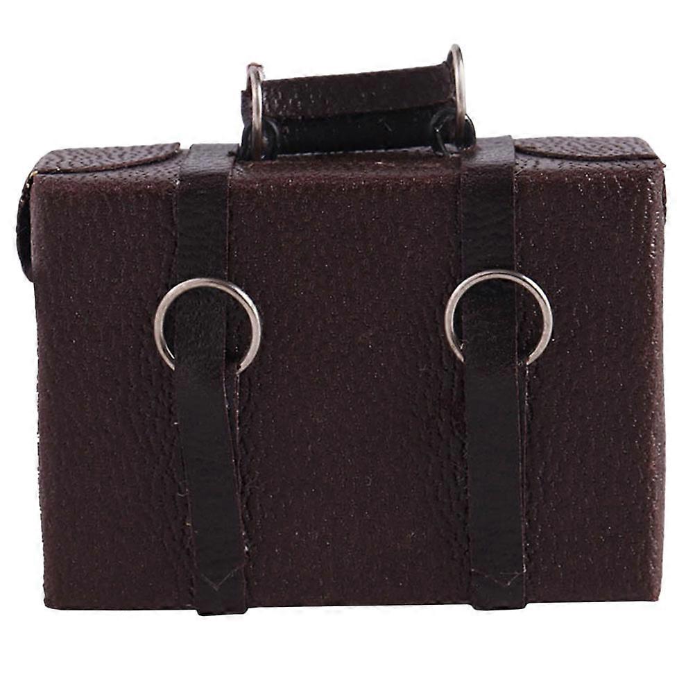 Stylish Brown Micro Travel Bag Ornament for Dollhouse Scale Travel Case – Versatile Decor & Photography Prop for Miniature Collectors