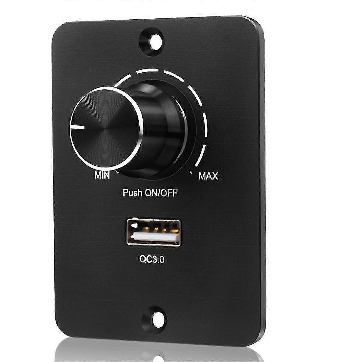 DC 12-24 V LED Dimmer PWM Dimmer Switch, 5 A 3 Wire DimmerBlack SZRH A-M