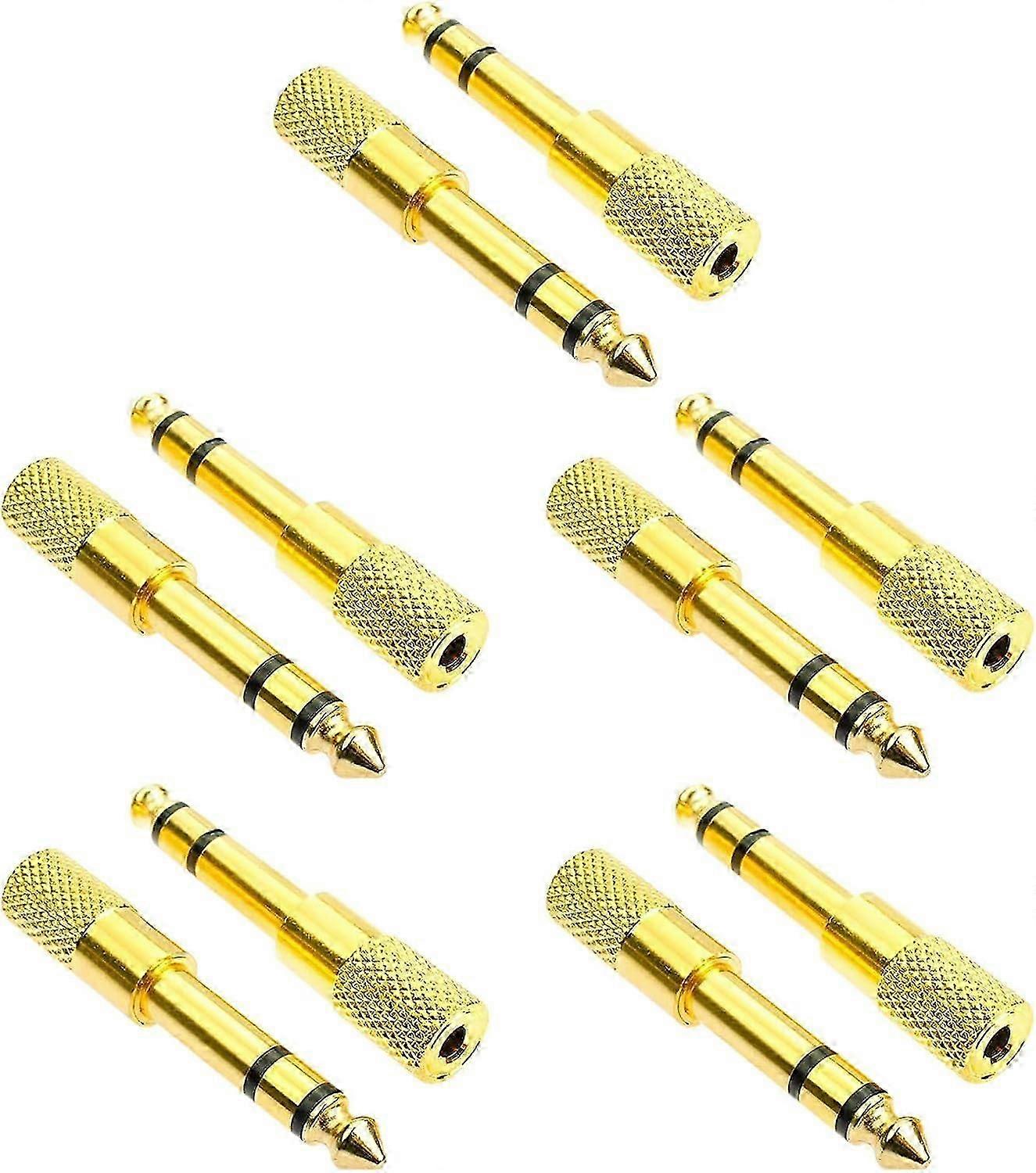 Gold-Plated Stereo Headphone Adapter (10 Pieces)