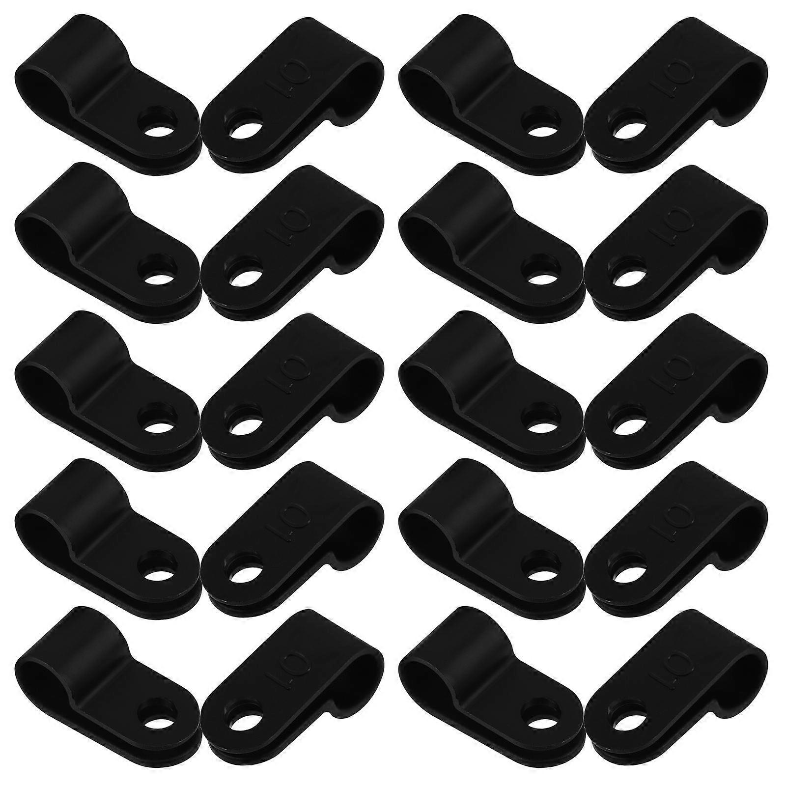 Cord Clips for Wires on Wall 100Pcs Black Nylon Cable Clips for Decor Bulk Quantity