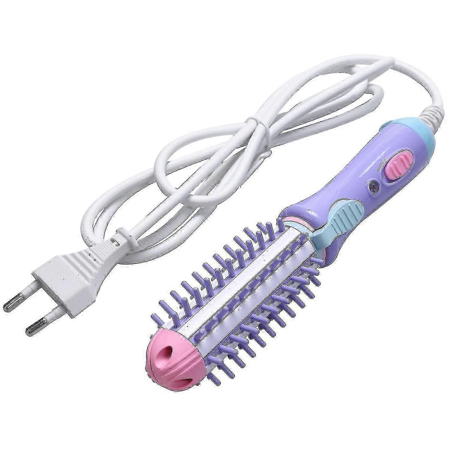 Plancha de pelo Ceramic Ion Curler Hot Brush Eu Plug #purple