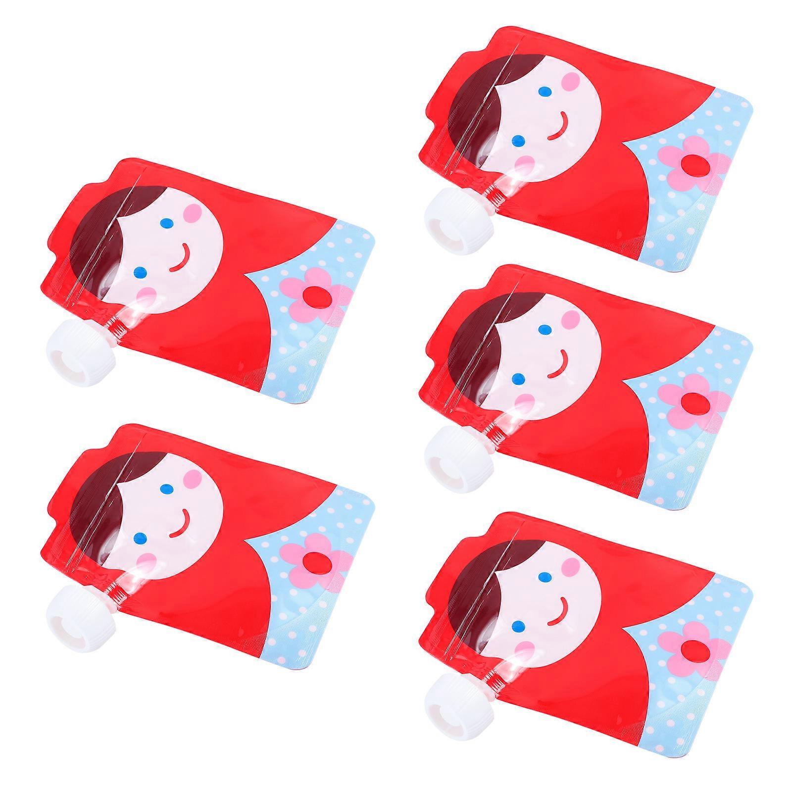 Reusable Yogurt Pouches Baby Food Pouches 16x14cm 5Pack