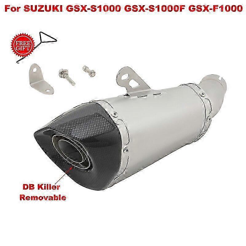 For a certain brand GSX S 1000 S1000Z S1000F S1000FZ S1000GT 2015 - 2022 Moto Exhaust Modify Carbon Fiber Muffler With Middle Pipe