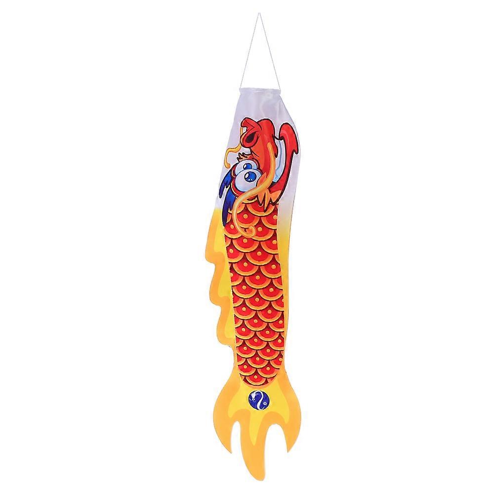 Cartoon Windsock Decor Dragon Shaped Garden Hanging Flag Outdoor Decoration 90.00X19.00X19.00CM 1Set