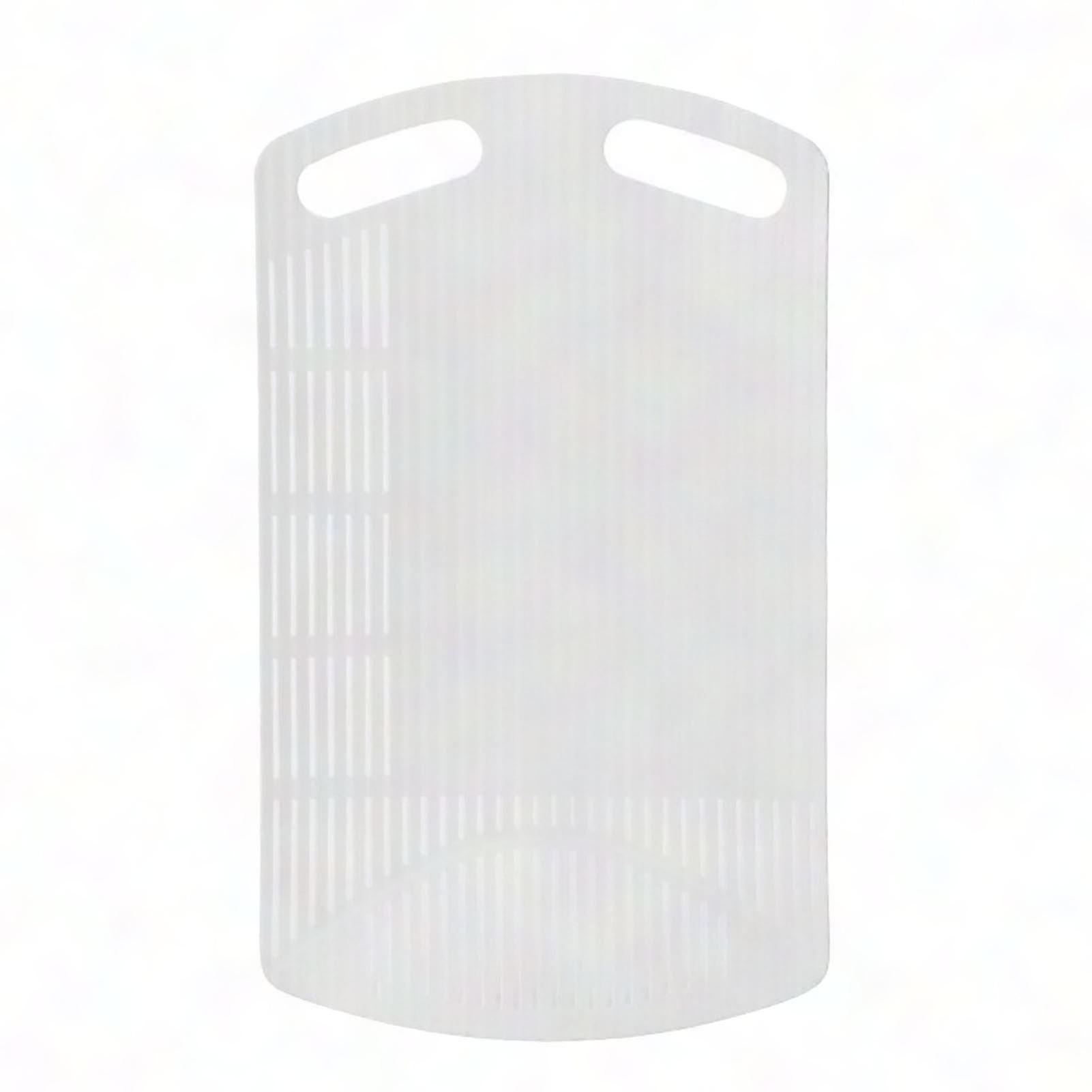 Foldable Wall-Mounted Plastic Cutting Board with Strainer - Kitchen Chopping Mat for Pizza & More