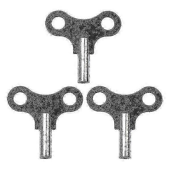 3 Pcs Metal Wall Clock Universal Wind Clock Keys Antique Winding Key Household Clockwork Key