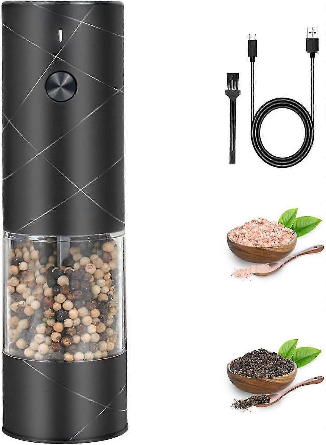 USB Rechargeable Salt & Pepper Mill - Adjustable Ceramic Grinder for Fresh Seasoning