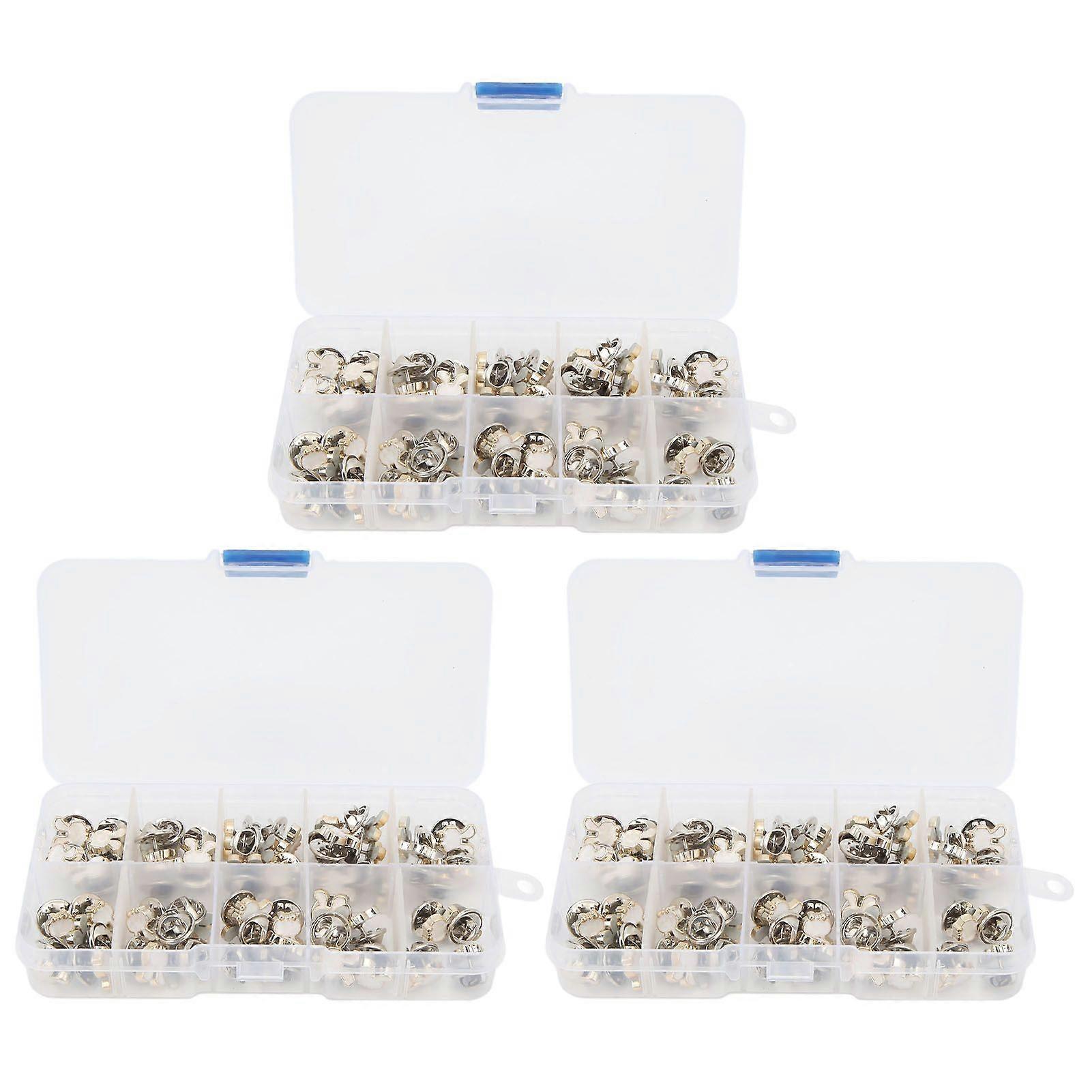 2025 Latest Model  3 Boxes 150pcs Brooch Buttons White Rabbit Head Shape