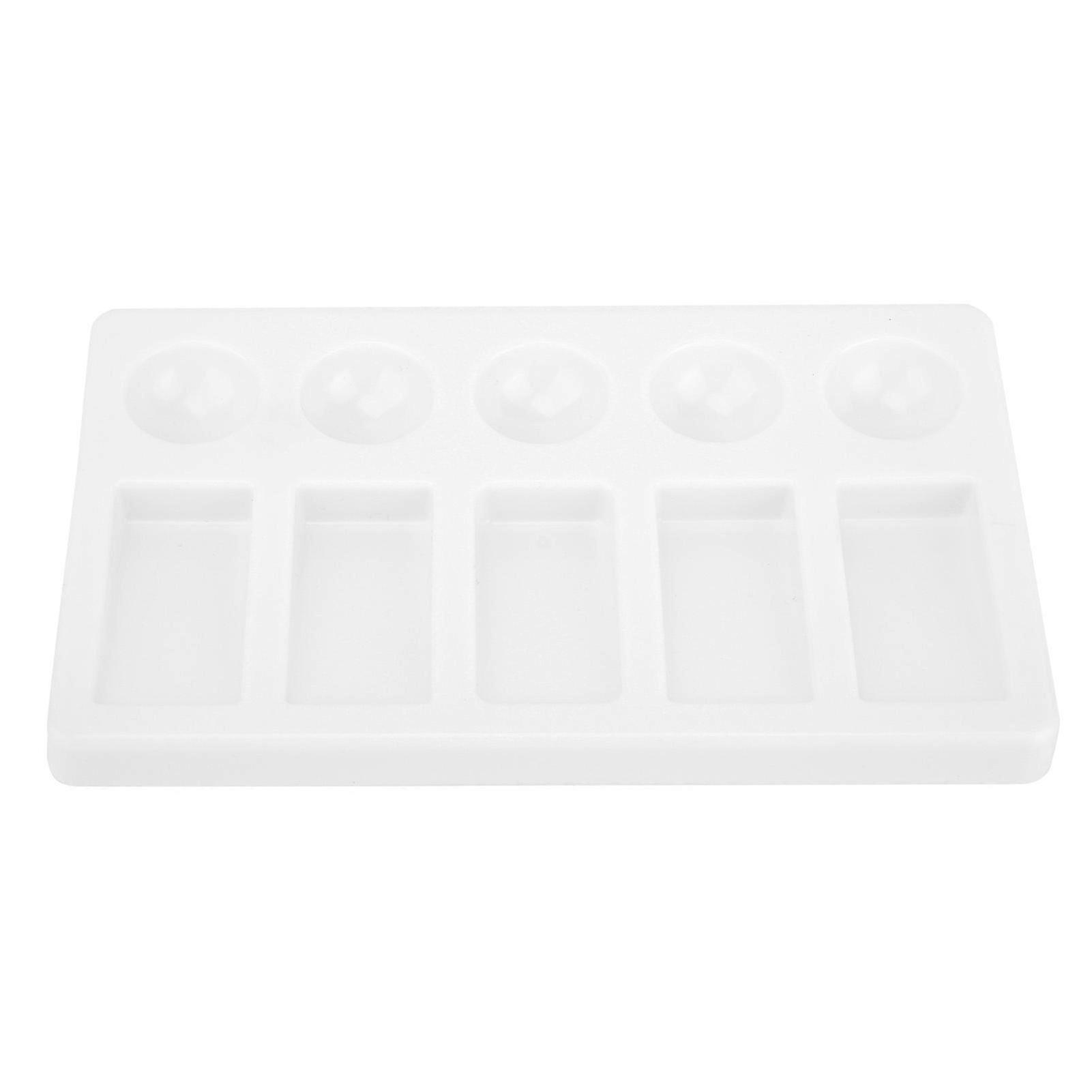 長方形の形の水彩絵の具トレイ、油絵の具とアクリル絵の具パレット用