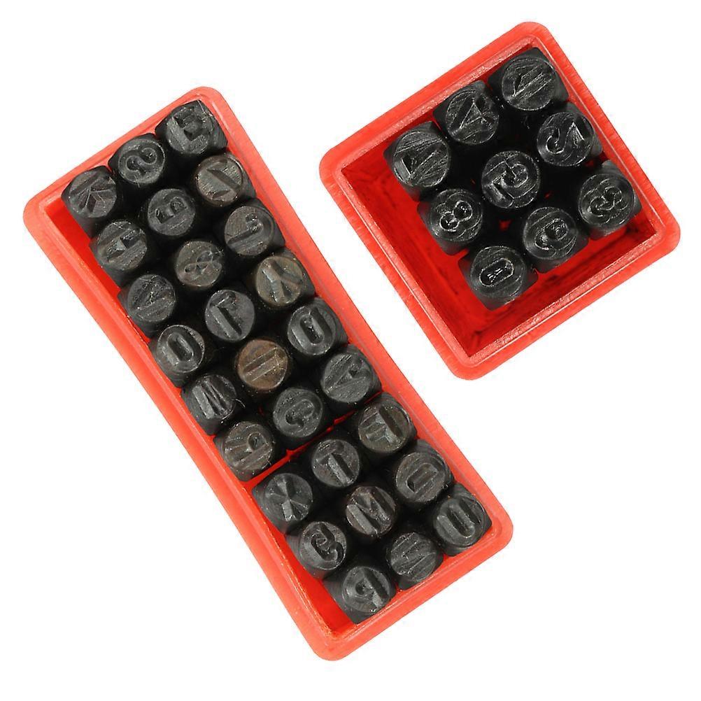 Leathercraft Stamp Set Assorted Color 3mm Woodworking 36Pcs