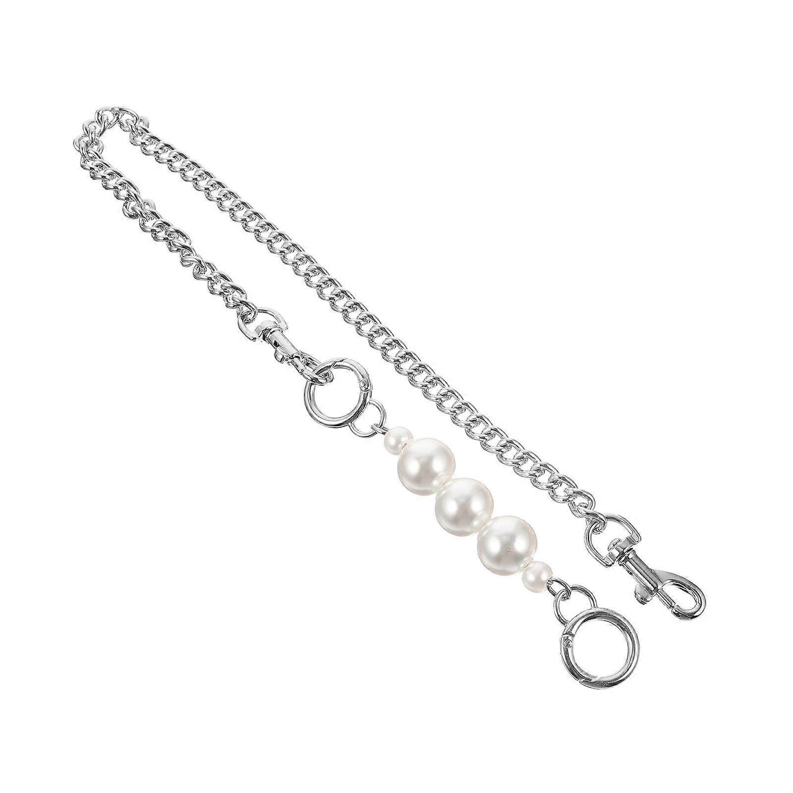 Purse Closures For Bag Making Diy Bag Metal Chain Decoration Pearl Design Chain Handbag .4X0.9X0.8in 1Set