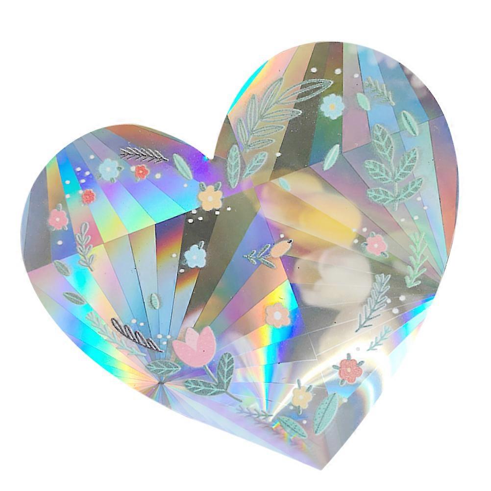 Heart Shaped Window Prism Sticker Self Adhesive Sun Catcher Decorative Glass Decal Transparent Rainbow Reflective Easy Install Living Space Enhancer