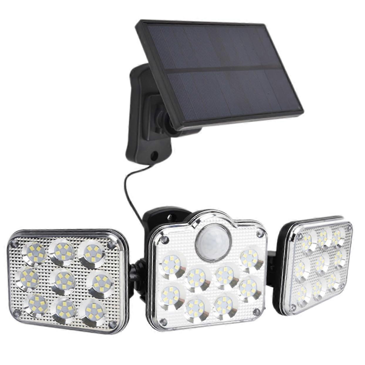 1 piece LED solar wall light with motion sensor for outdoor areas, energyefficient, easy installation for garden and courtyard lighting.