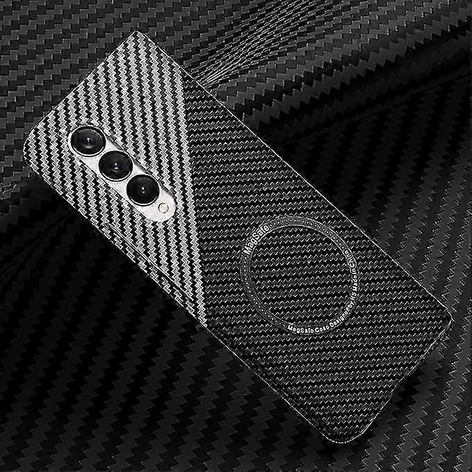 Z Fold 5 Carbon Fiber Case Compatible with Magsafe, Compatible with Magsafe Galaxy Z Fold 5 Carbon Case Slim Protective Case