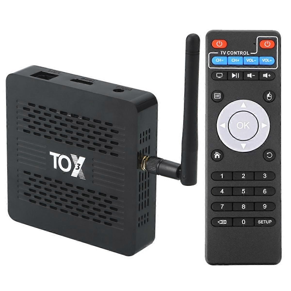 TOX3 Smart TV Box Android 11 4GB 32GB Amlogic S905X4 Wifi US Plug