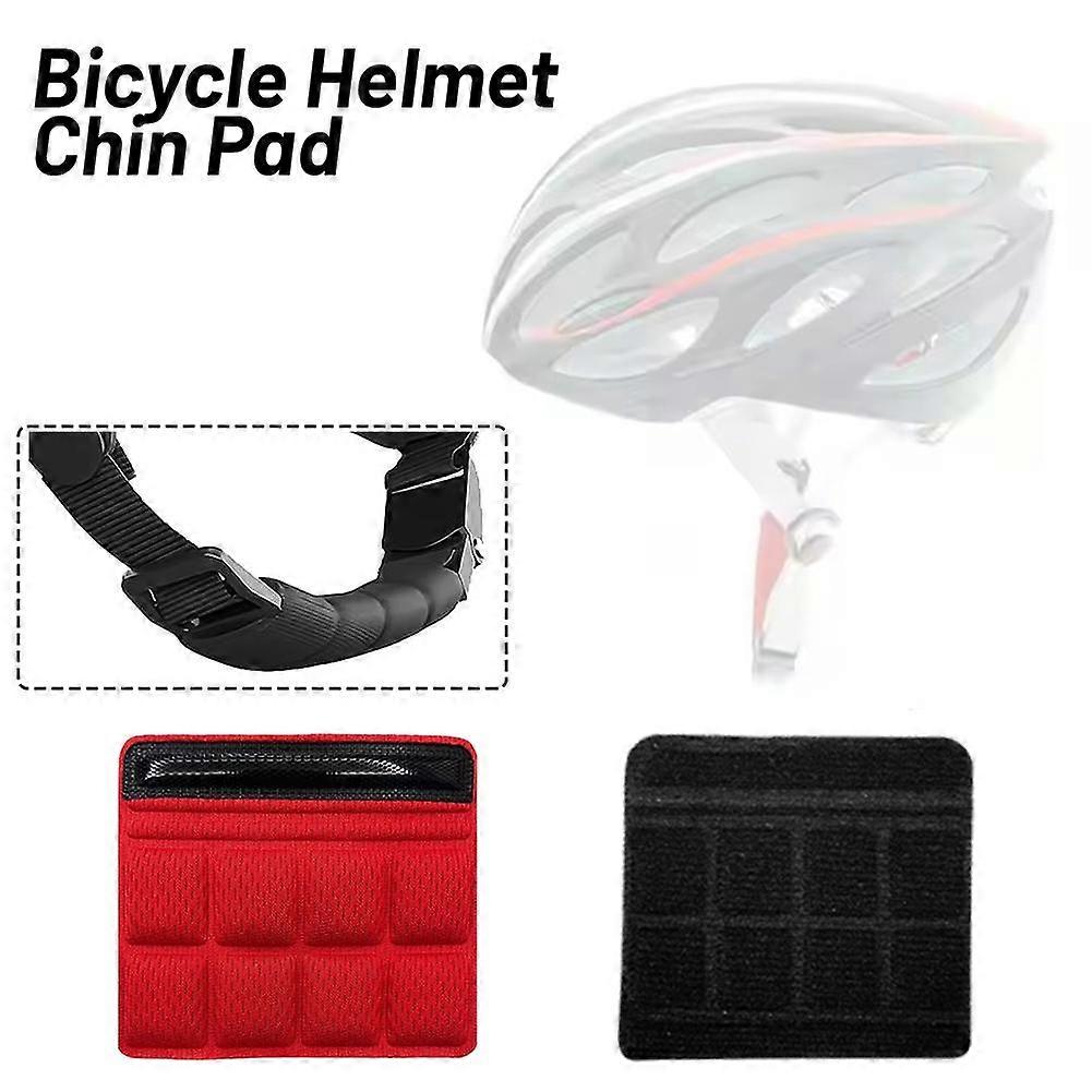 Helmet chin protection pad black 1 piece (A)$Bicycle helmet chin pad sponge pad helmet accessories bicycle electric mountain bike helmet chin
