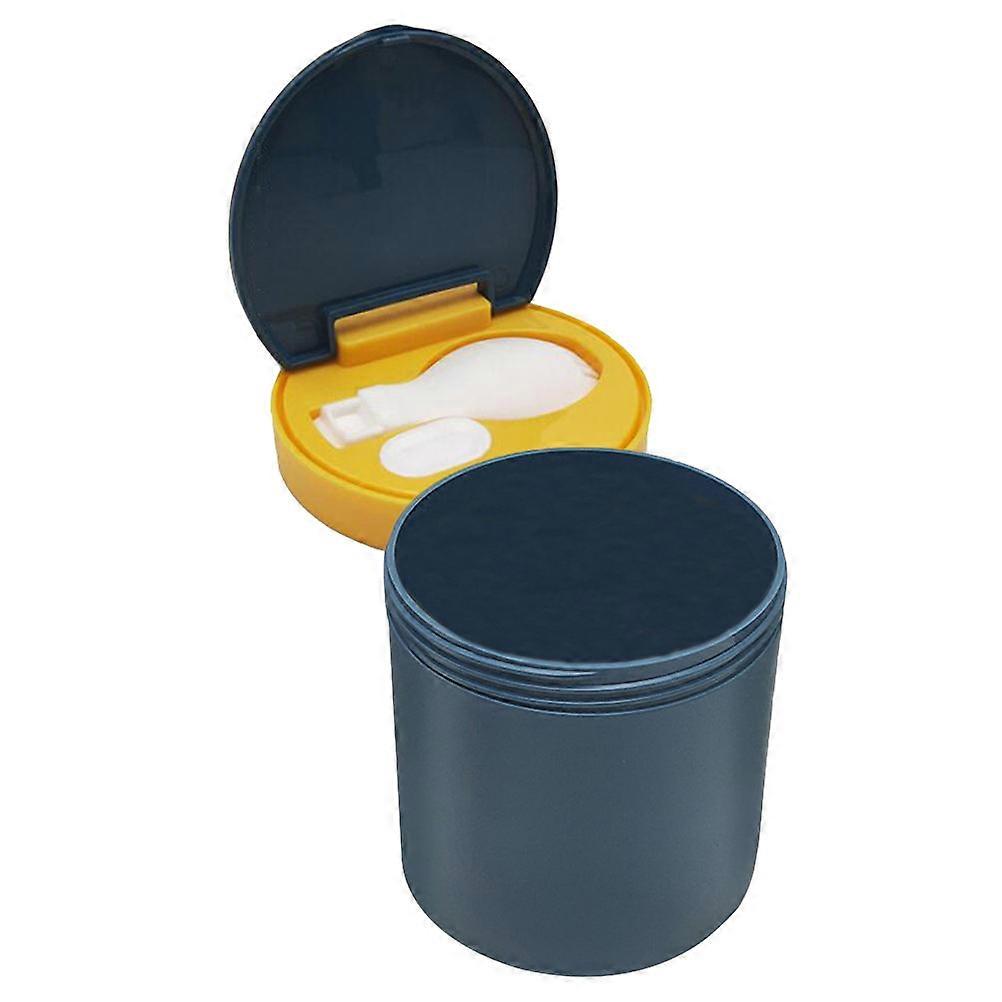 Small Travel Soup Cups Practical Cereal Cup Portable Multi-Functional Round Blue 10X9.6CM 1Set