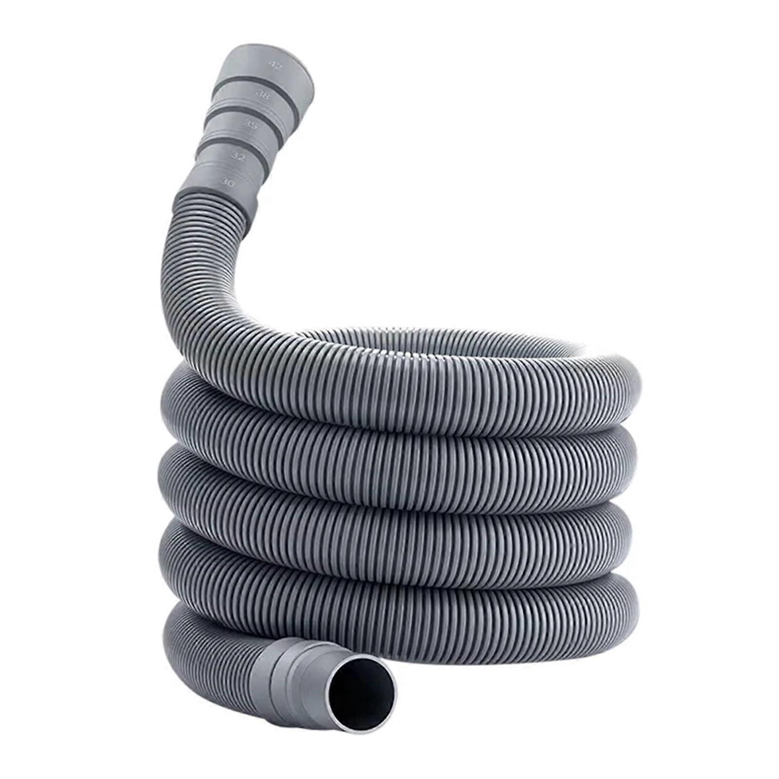 1.5/3/5M PVC Washing Machine Dishwasher Drain Waste Hose Extension Pipe with Bracket Set for Washing Machine (3.0)