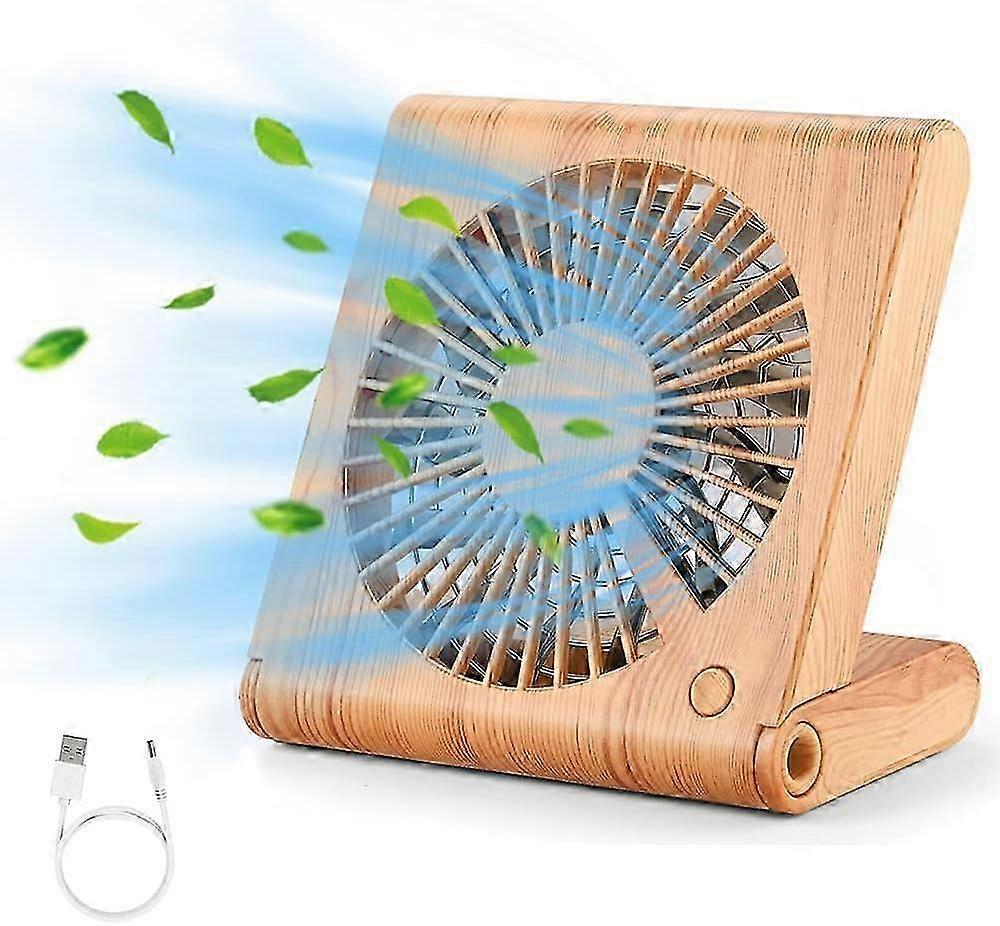 Quiet USB Mini Folding Desk Fan - Rechargeable Portable Fan for Home, Office & Library Use - Compact & Convenient Air Circulation