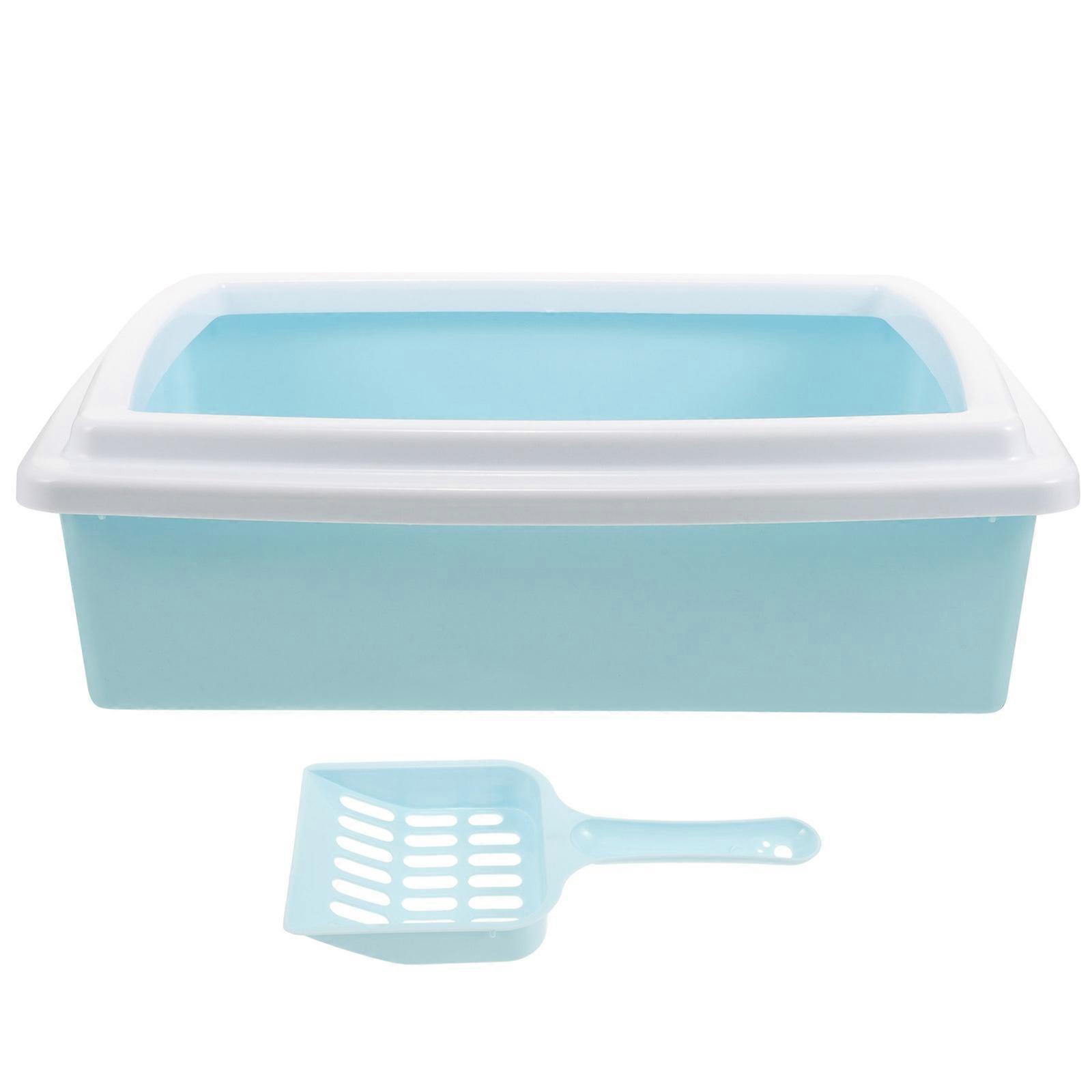 Xxl Cat Litter Tray Cat Toilet Open Top Design Easy Cleaning Durable PP Material Spacious Comfort 1Set