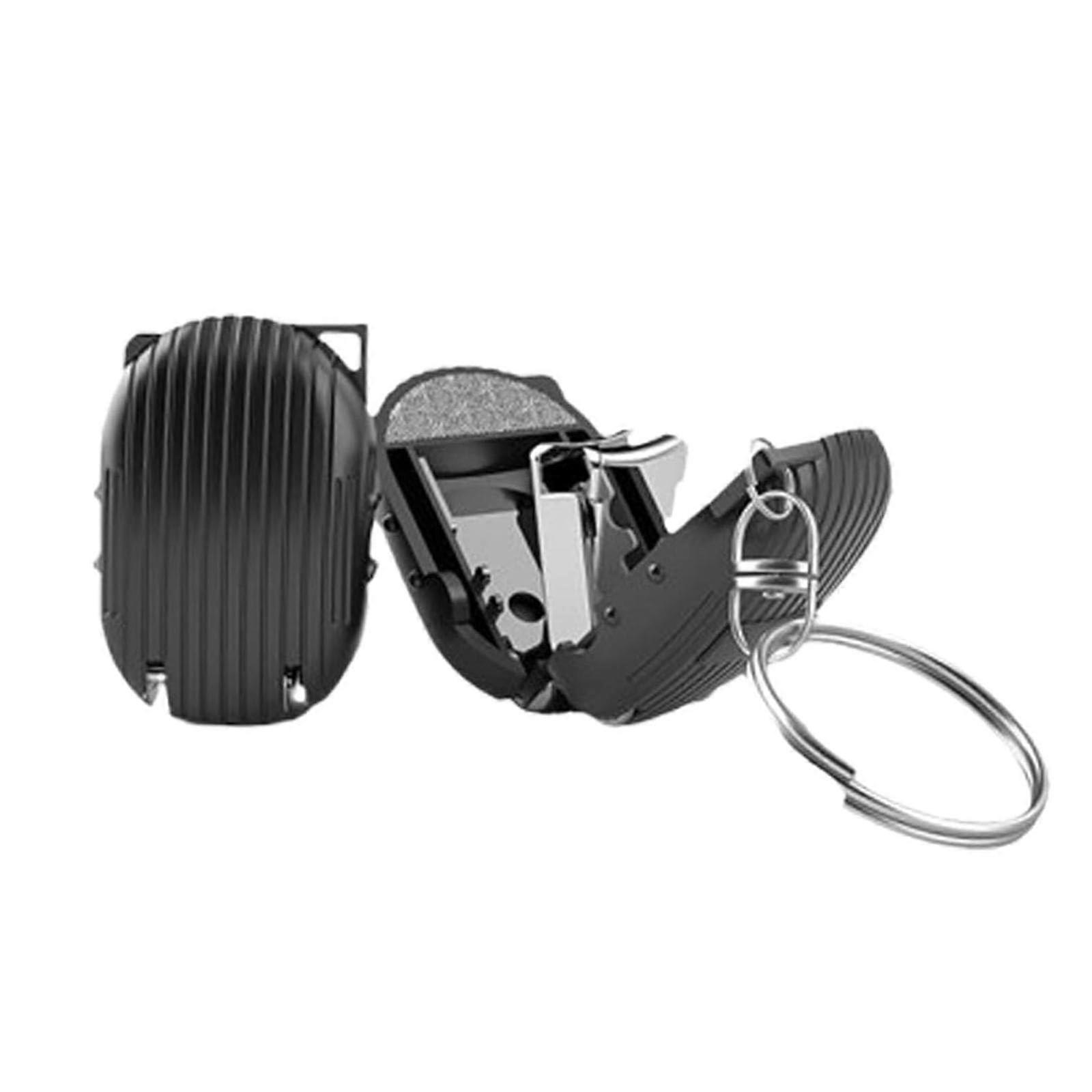 German foldable portable keychain nail clipper with nail files, portable, stainless steel, straight, nail clipper (A, one size), one size Aa.