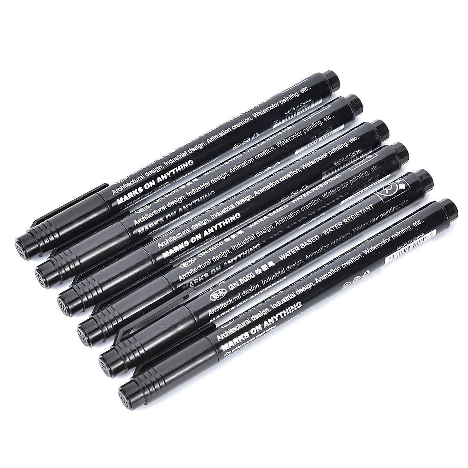 Sketch Water Marker Pen Metal Head Waterproof Line Drawing Painting Tool for Animation8050-6 Drawing Needle Pen