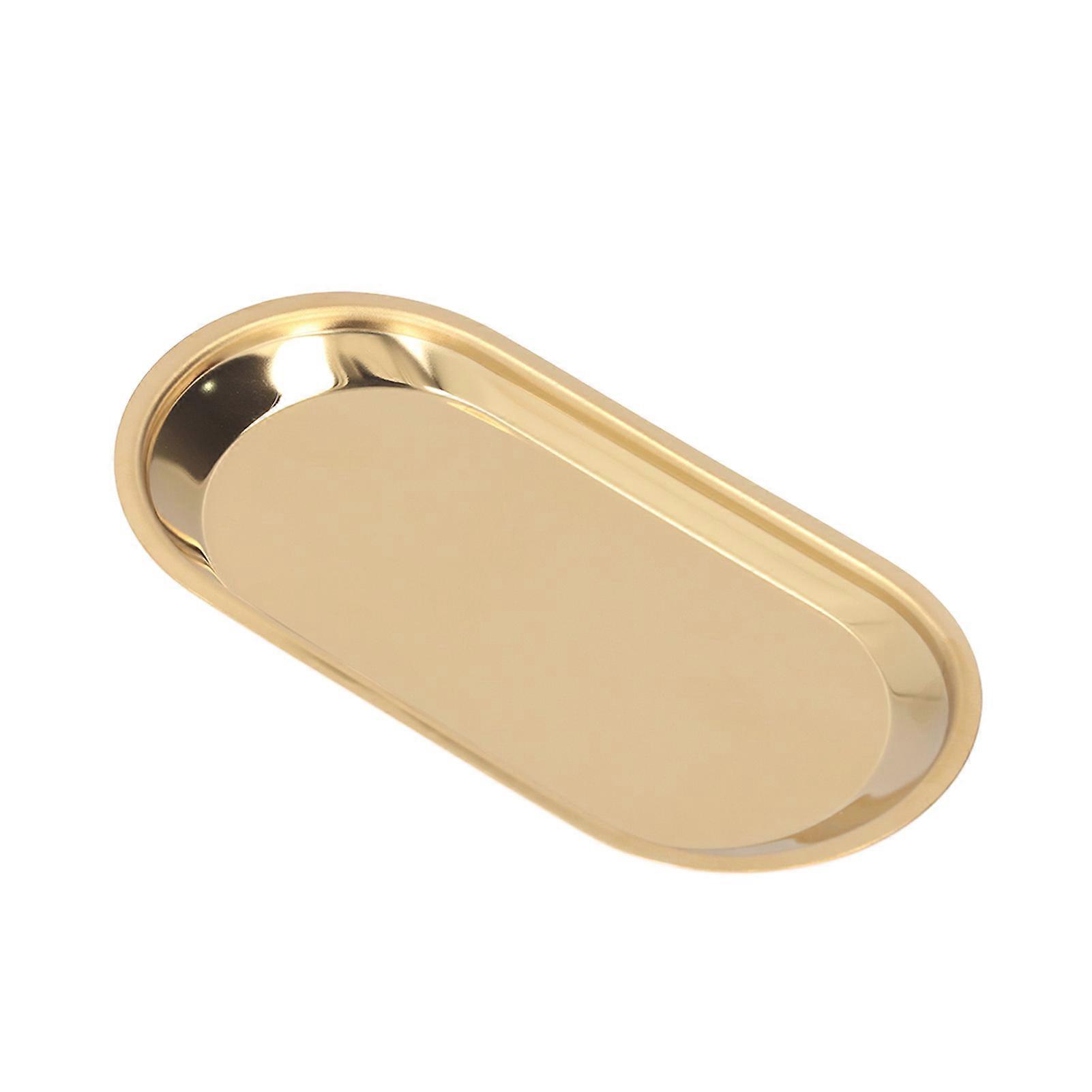 2Pcs Stainless Steel Tray Mirror Polishing Craftsmanship Concise Design Beautiful Practical Towel Tray For Jewelry