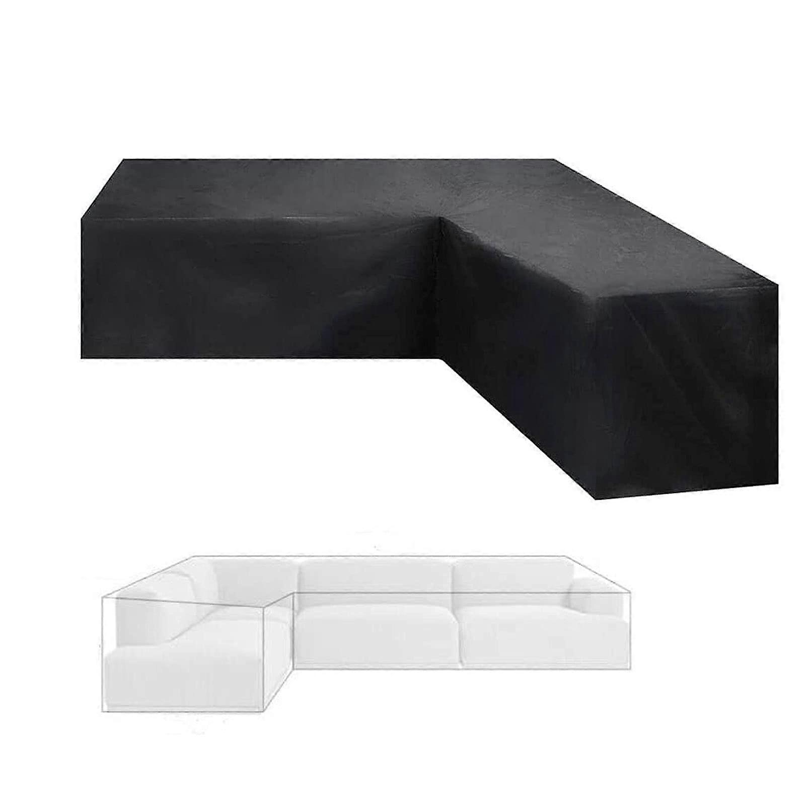 Protective Cover for Corner Sofa - L-Shaped Waterproof Rattan Garden Sofa Cover 210 x 270 x 85 cm Dustproof Furniture Protector