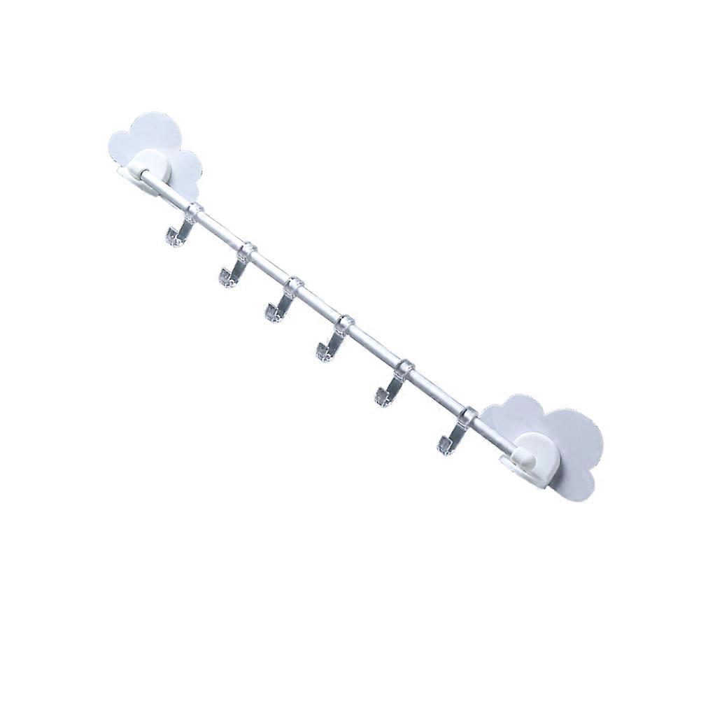 White Adhesive Wall Hook with for Home Decoration Easy to Install and Remove 1PC