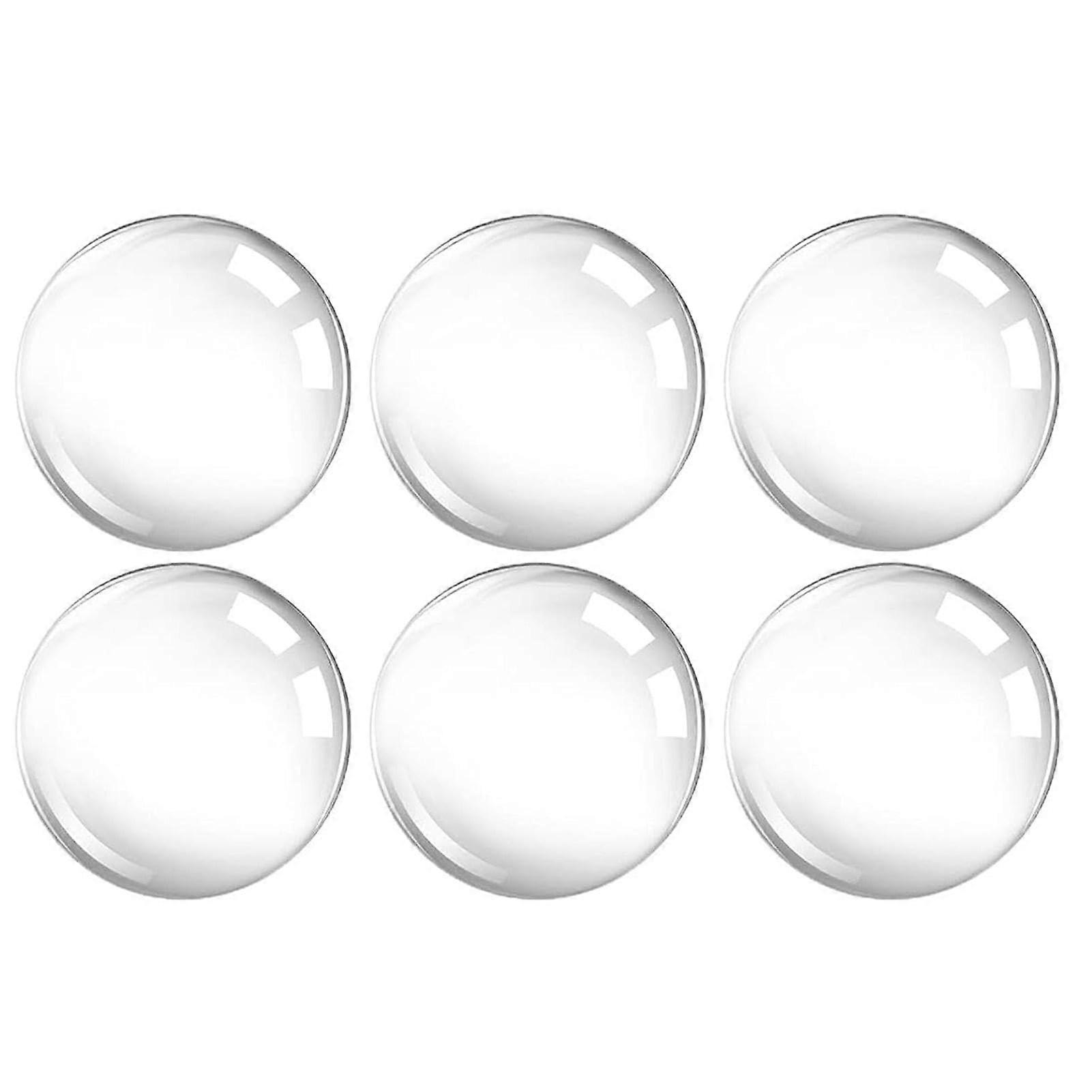 Door Knob Stopper Wall Protector, Pack of 6 Transparent Round Door Bumpers SelfAdhesive, Reusable for 4 Cm