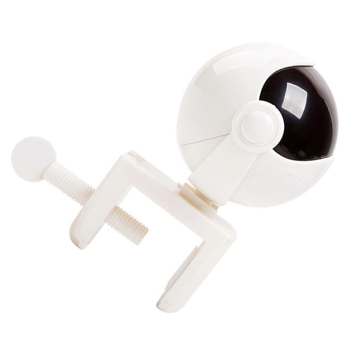 Electric Cat Teaser Toy with Rotating Wand for Indoor Play, ABS White Interactive Pet Accessory