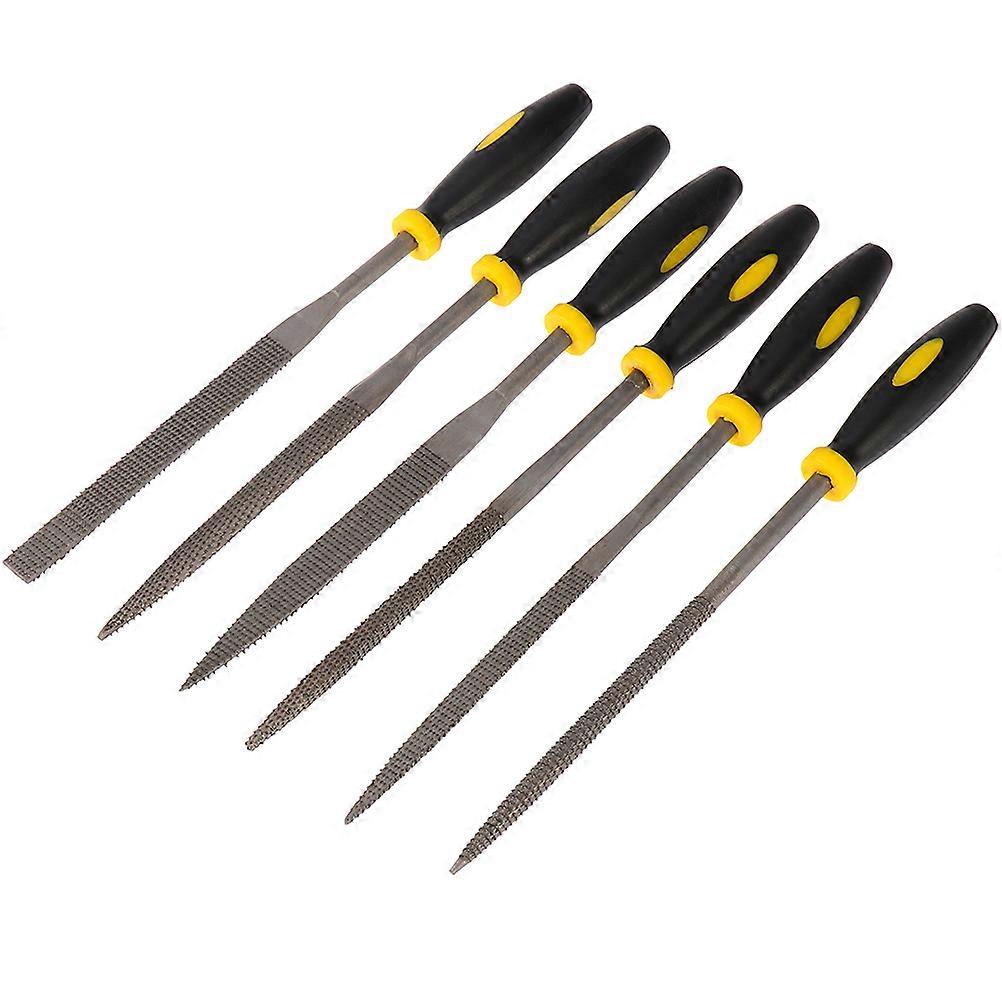 6pcs Wood Tool Set with Comfortable Grip Steel and Plastic for Shaping Multi Color 160x4mm