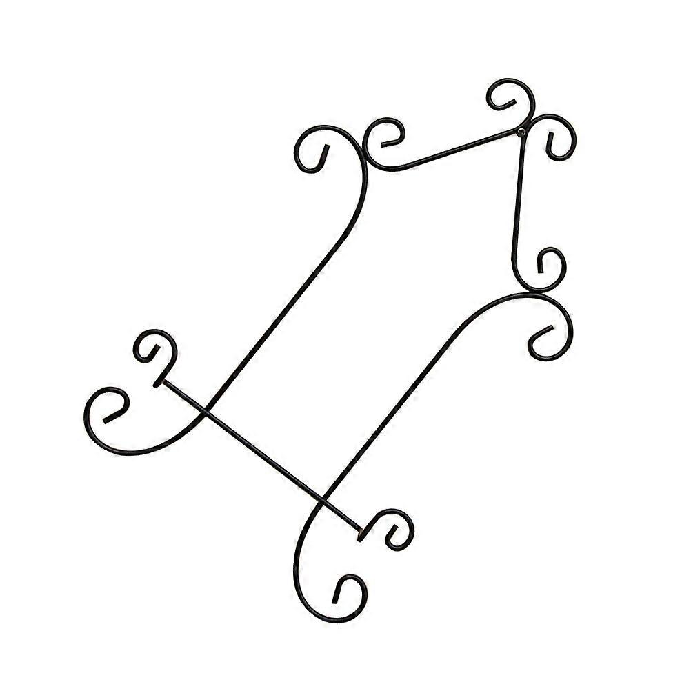 Decorative Display Easels Iron Display Stand Curve Design Room Decor Black 9.8×2×15.7in Ornament 1Set