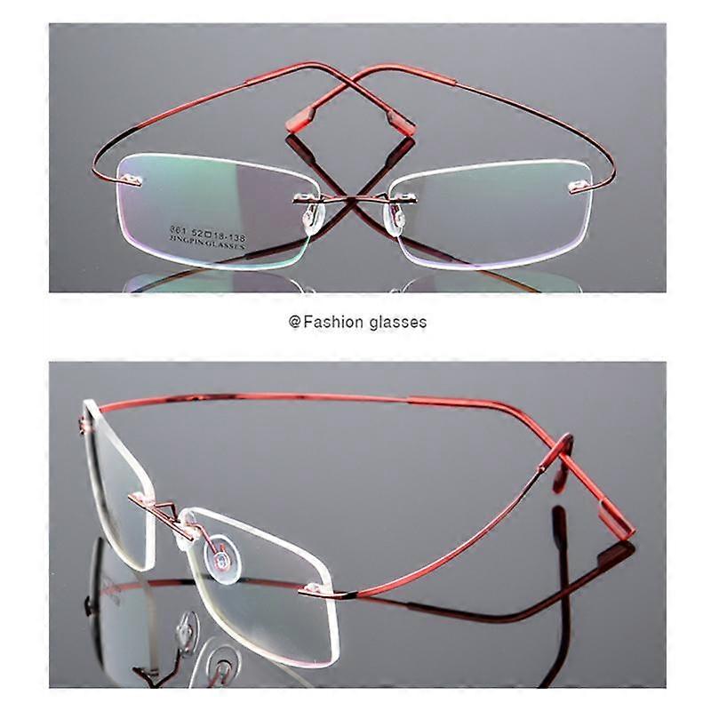 Flexible Ultralight Rimless Memory Titanium Magnetic Reading Glasses Strength +1.0~+4.0 Eyewear Presbyopic Eyeglasses Reading Glasses