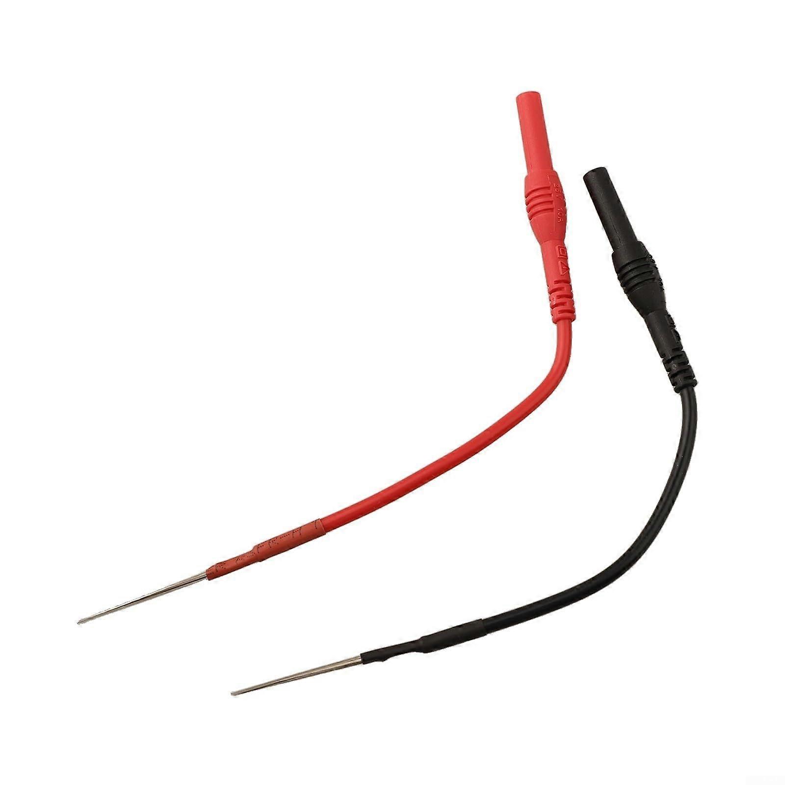 Silicone Probe Kit For 4mm Banana Test Leads, 18AWG Auto Post Probes, Bendable Base, Temp Resistant, Black Red, 215mm
