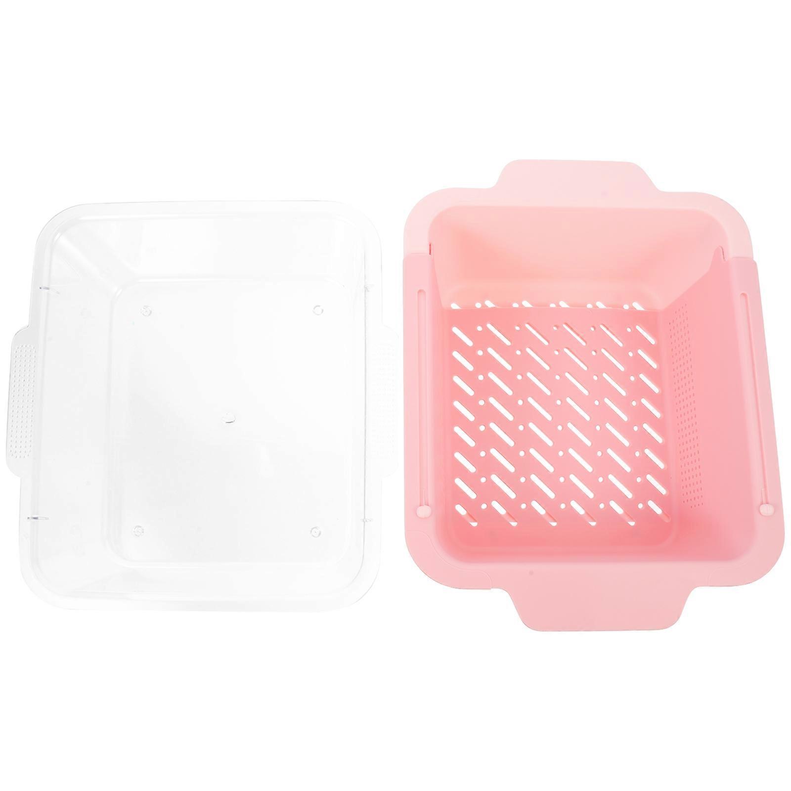 Washing Basket Fruit And Vegetable Washer Kitchen Appliance Daily Use 30X23CM Plastic Food Dehydration 1Set