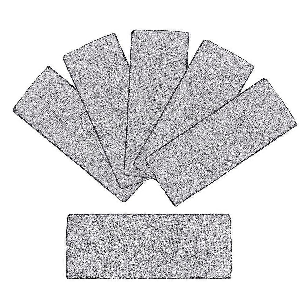 6pcs Reusable Fiber Cleaning Mop Pads for Wet Mopping, Easy Stain Removal on Hardwood and Tile Floors, Machine Washable, Quick Installation