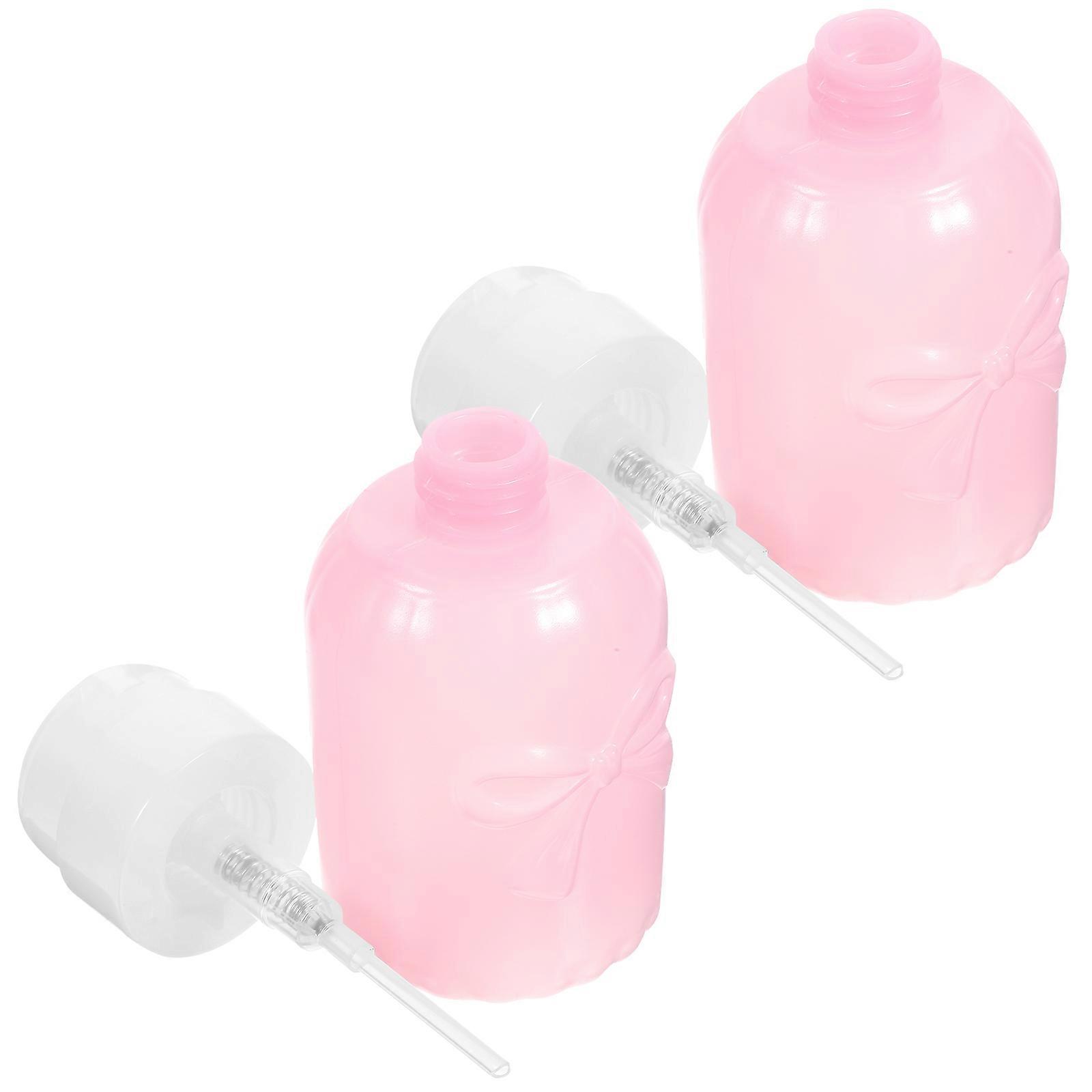 Travel-Friendly Pumps For Nail Polish Remover 250ml Easy To Use Pink Refillable 2Pcs