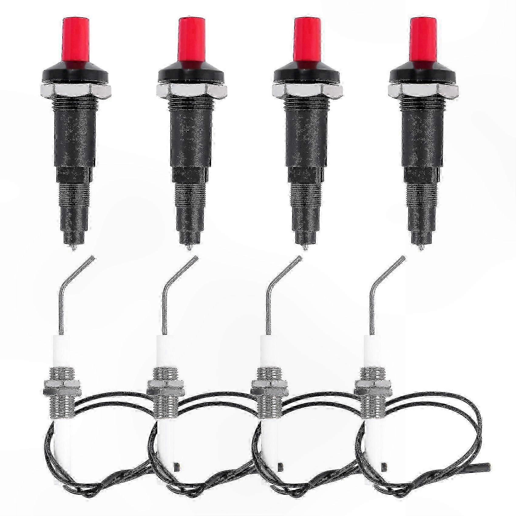 4-Piece Piezo Igniter Kit with Ceramic Electrode, Wire Connector for Propane Appliances