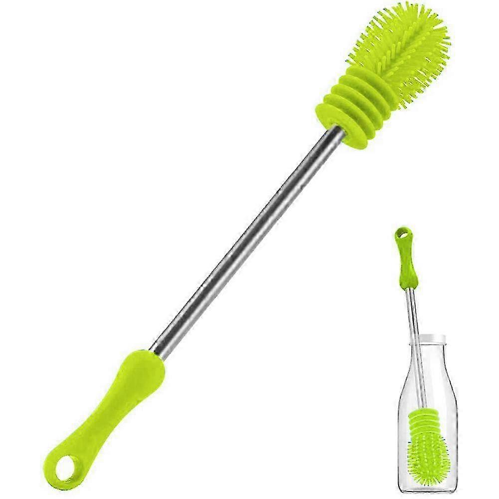 Long Handle Silicone Bottle Cleaning Brush - Ideal for Baby Bottles & Small Diameter Containers, Easy to Use & Effective Scrubbing Tool