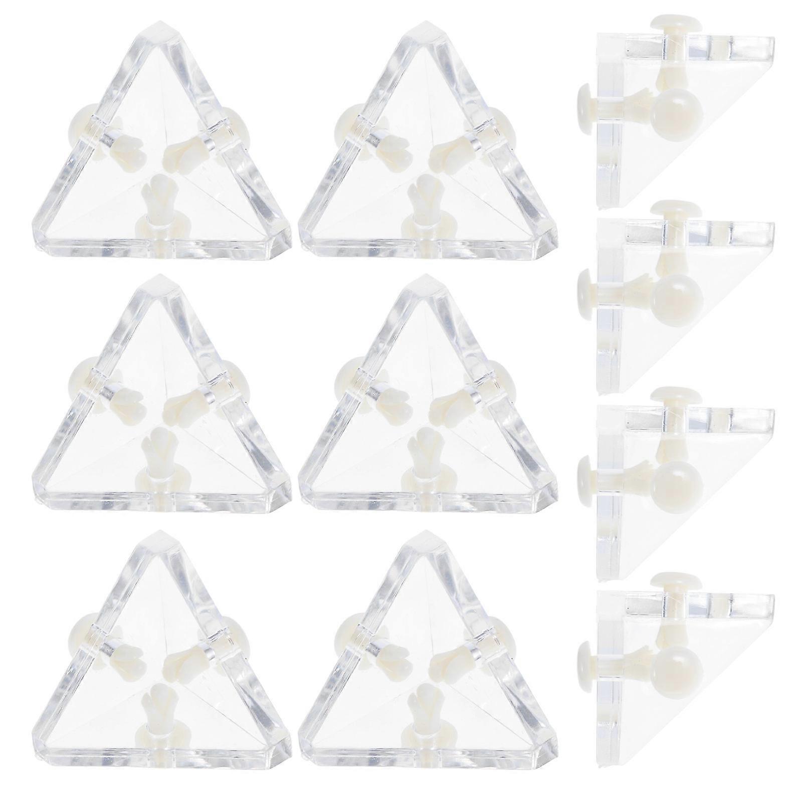 10 Sets Transparent Acrylic Decorative Corner Brackets for Home Display and Storage Solutions