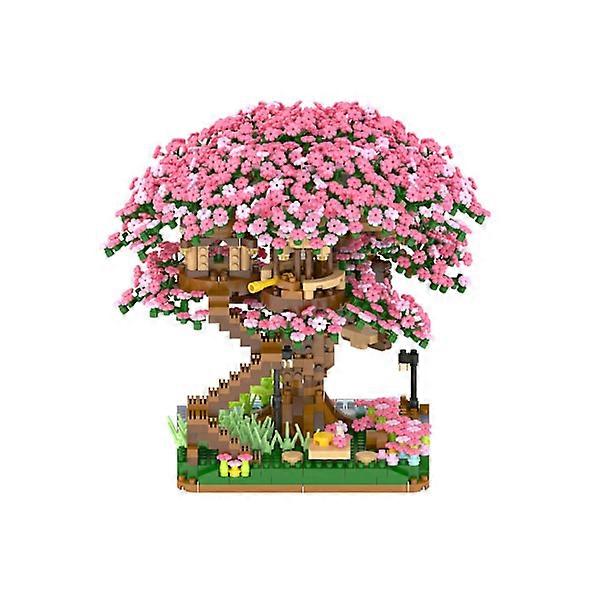 Cherry Bonsai Tree Building Kits for Girls, Mini Building Blocks of Cherry