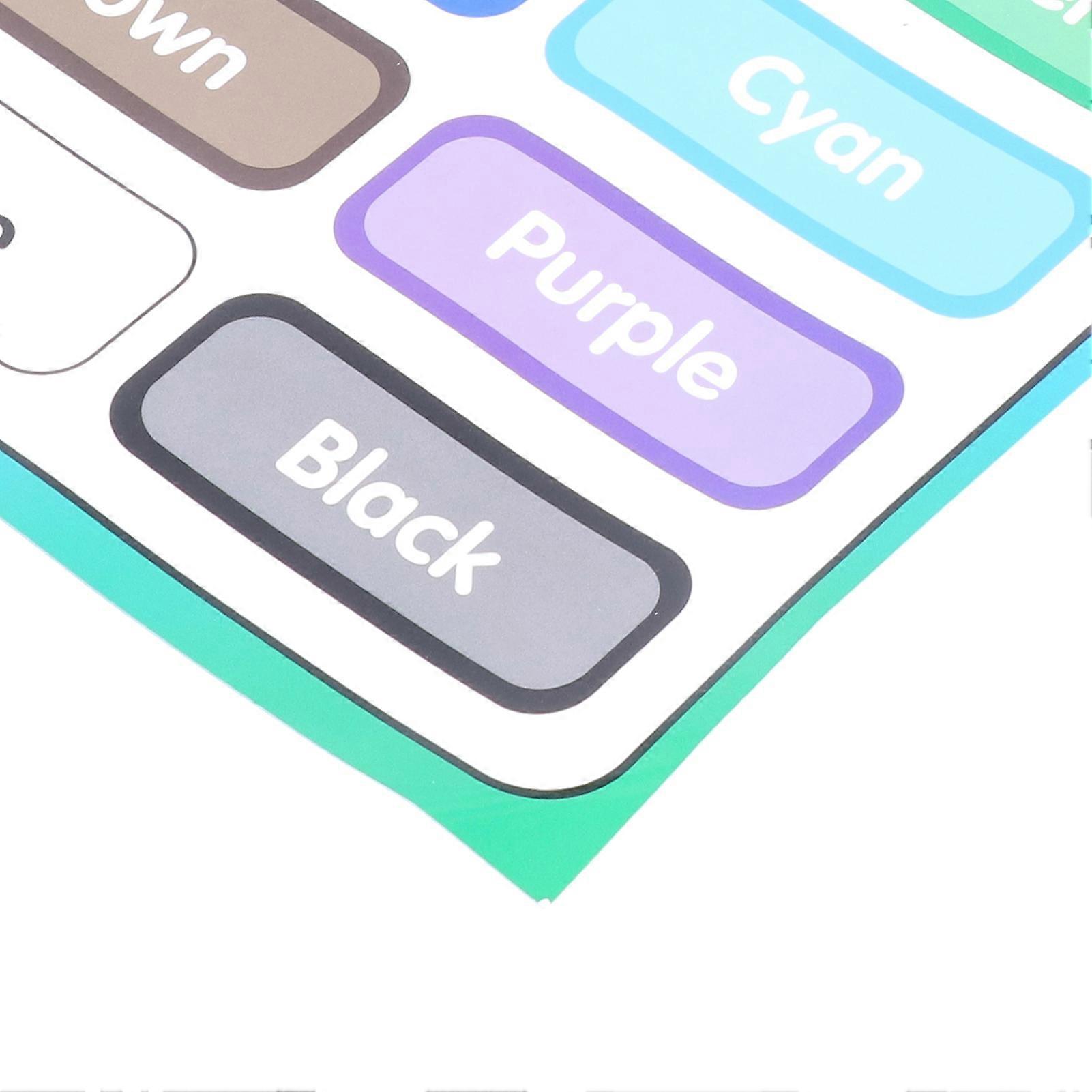 Children's Color Chart Clearly Printed Distinguishable Easy to Clean Color Poster